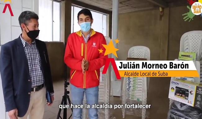 Alcalde de Suba Julián Moreno, entrega kit logístico y tecnológico a 7 juntas de acción comunal