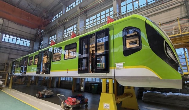 Primer vagón del metro de Bogotá, en pruebas para embarcarse a Colombia￼
