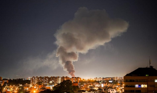 Voraz incendio en una bodega metalúrgica en la localidad Fontibón